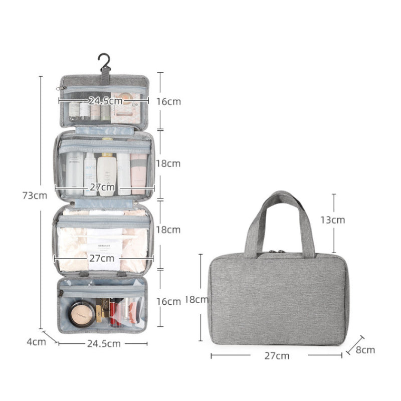 Compact Travel Cosmetic Organizer with 4 Compartments