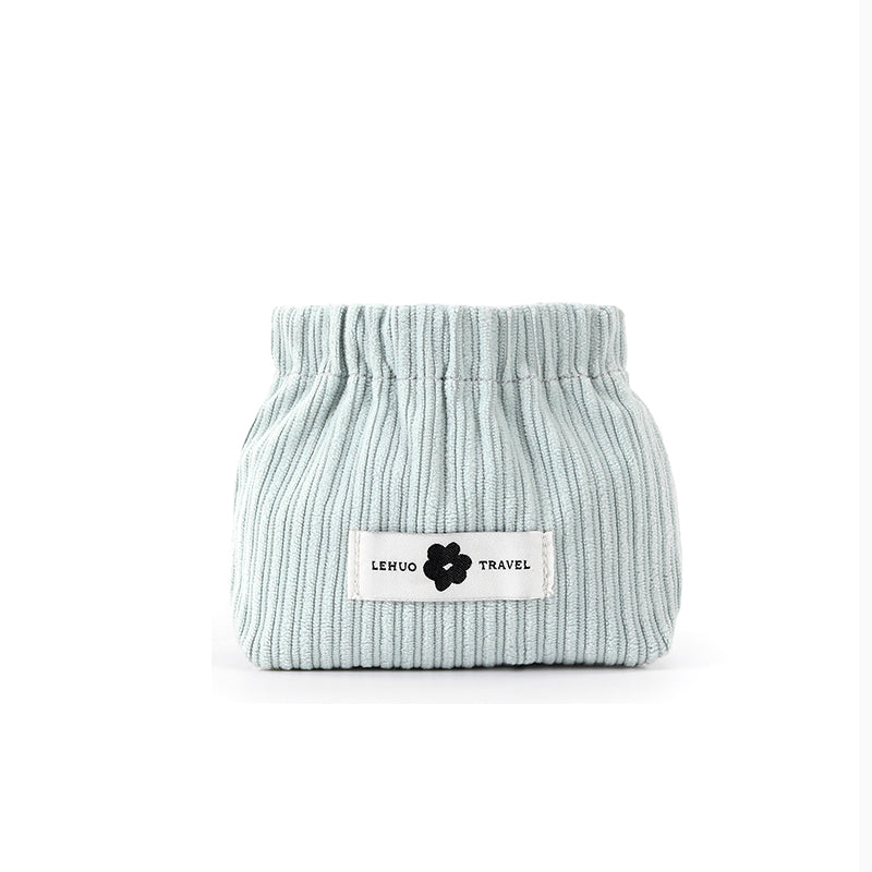 Corduroy Hair Tie and Cord Organizer with Elastic Compartments