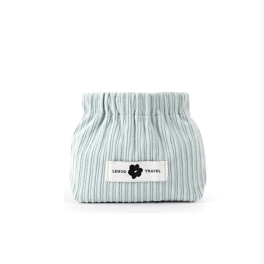 Corduroy Hair Tie and Cord Organizer with Elastic Compartments