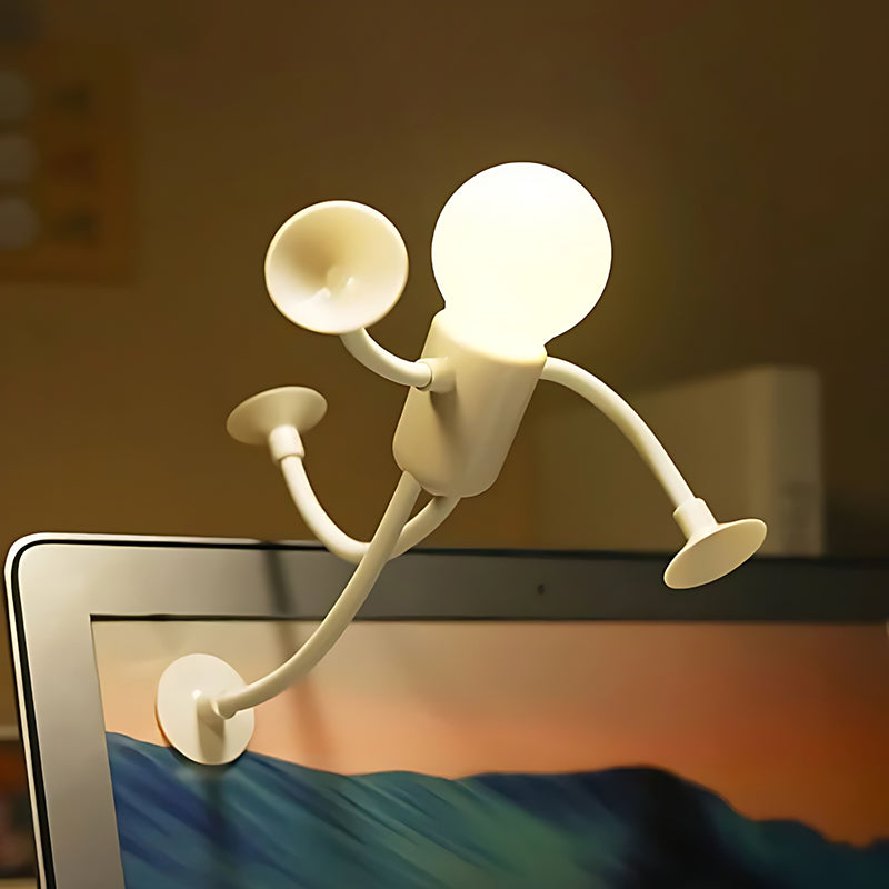 Flexible Bulb Man Night Light with Suction Cup