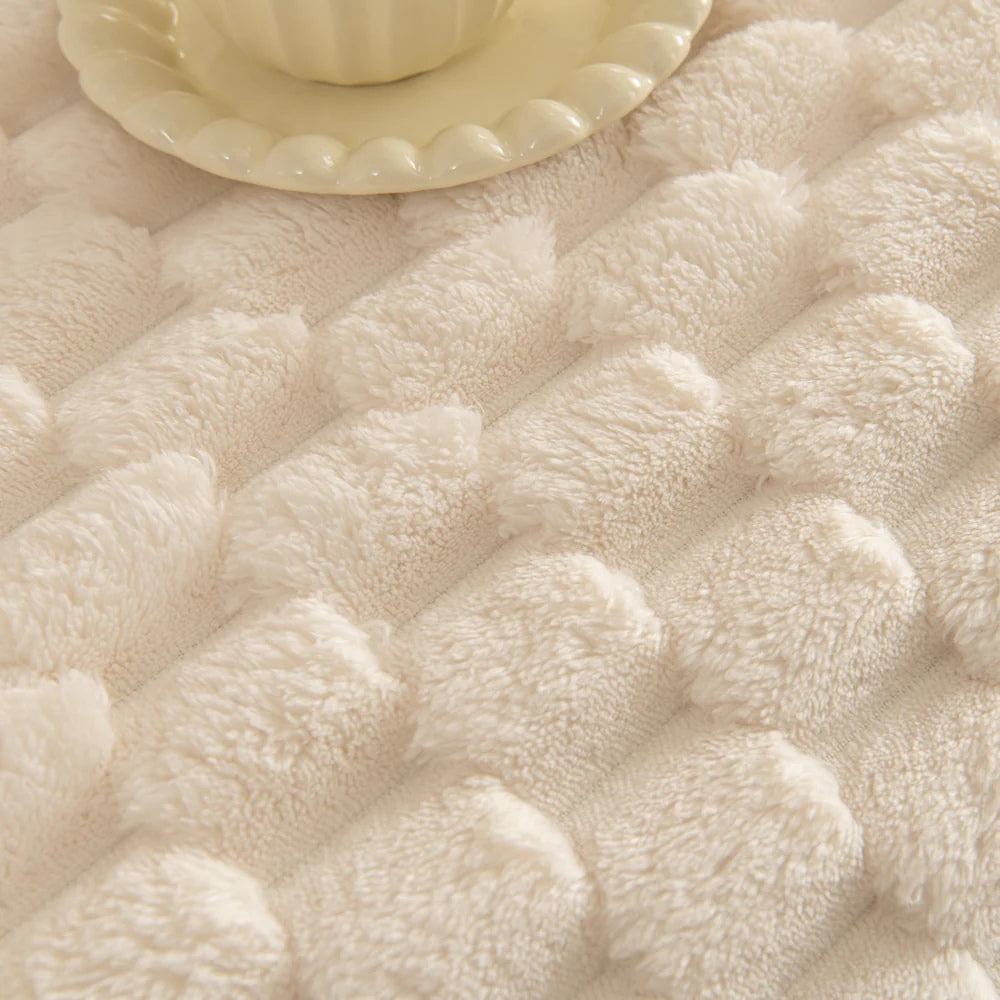 Tufted Rabbit Faux Microfiber Sofa Cover