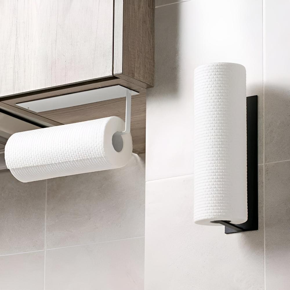 Adhesive Wall-Mounted Paper Towel Holder in Durable Iron