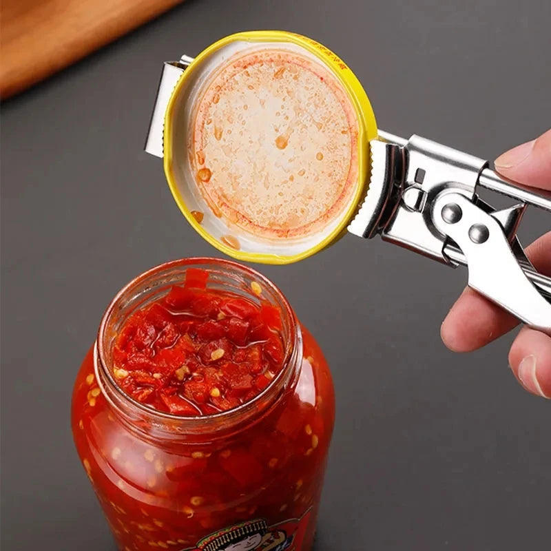Adjustable Stainless Steel Jar Opener with Ergonomic Handle