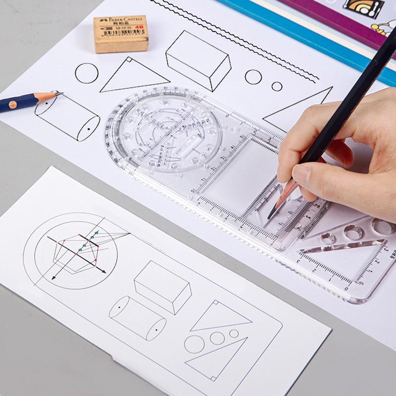 Multifunctional Transparent Geometric Ruler