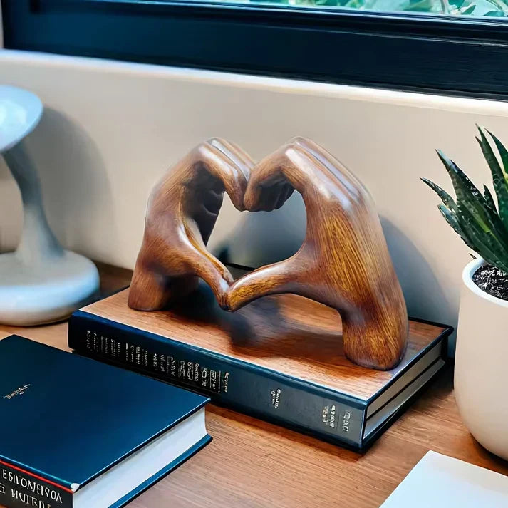 Handcrafted Wooden Heart Sculpture for Home Decor
