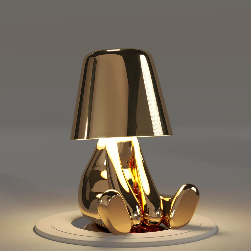 Creative Gold Thinking Man Touch Control Table Lamp