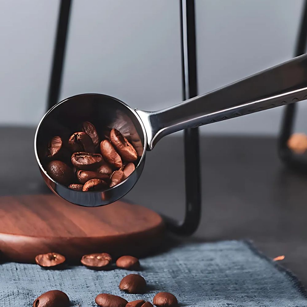 Stainless Steel Coffee Scoop with Bag Clip