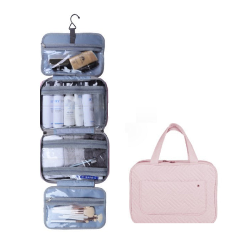 Compact Travel Cosmetic Organizer with 4 Compartments