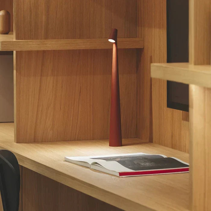 Sculpted Rechargeable Table Lamp with Adjustable Brightness