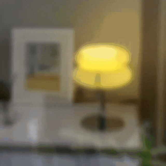 Macaron Glass Table Lamp with USB and 3 Adjustable Light Colors