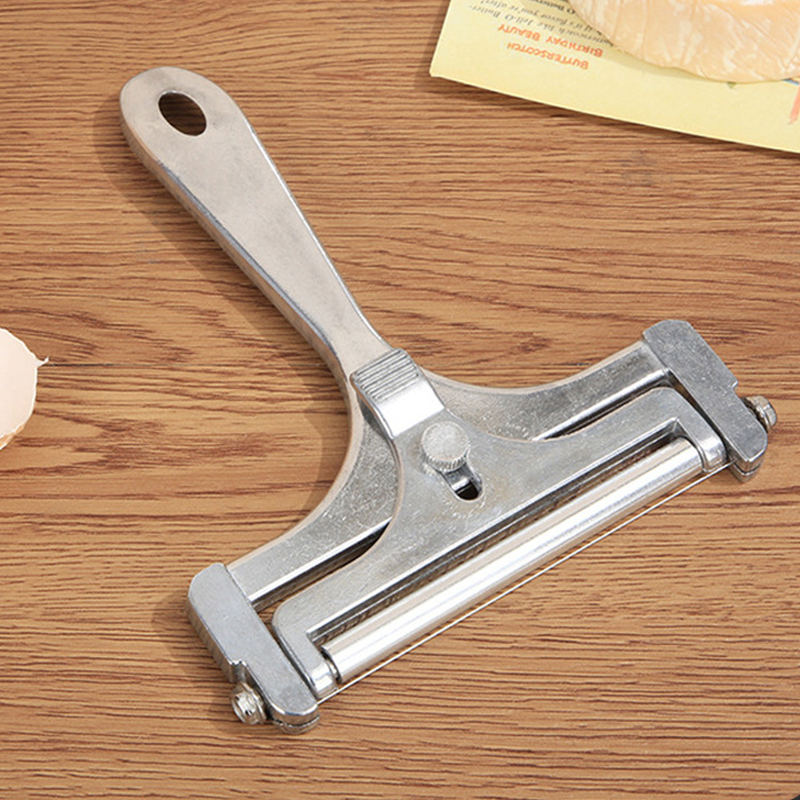 Adjustable Stainless Steel Cheese Slicer with Comfortable Handle