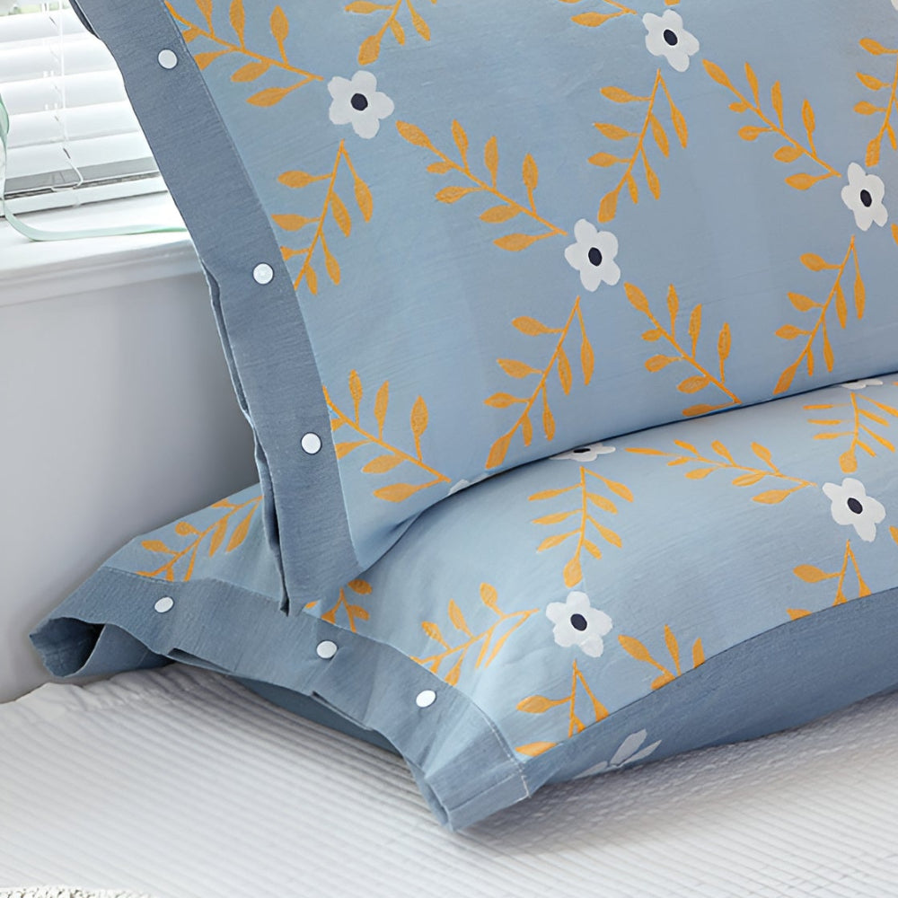Pure Cotton Buttoned Pillowcase for Soft Breathable Comfort