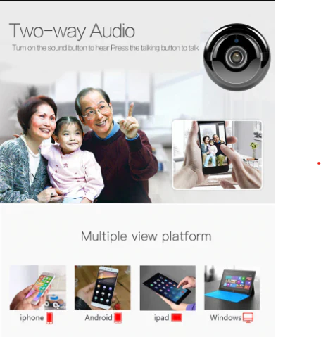1080P WiFi Mini Security Camera with Night Vision and Motion Detection