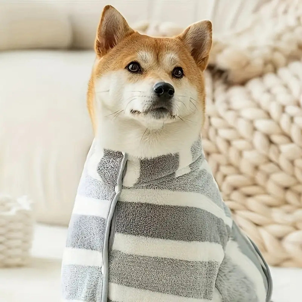 Super Absorbent Dog Drying Towel Robe