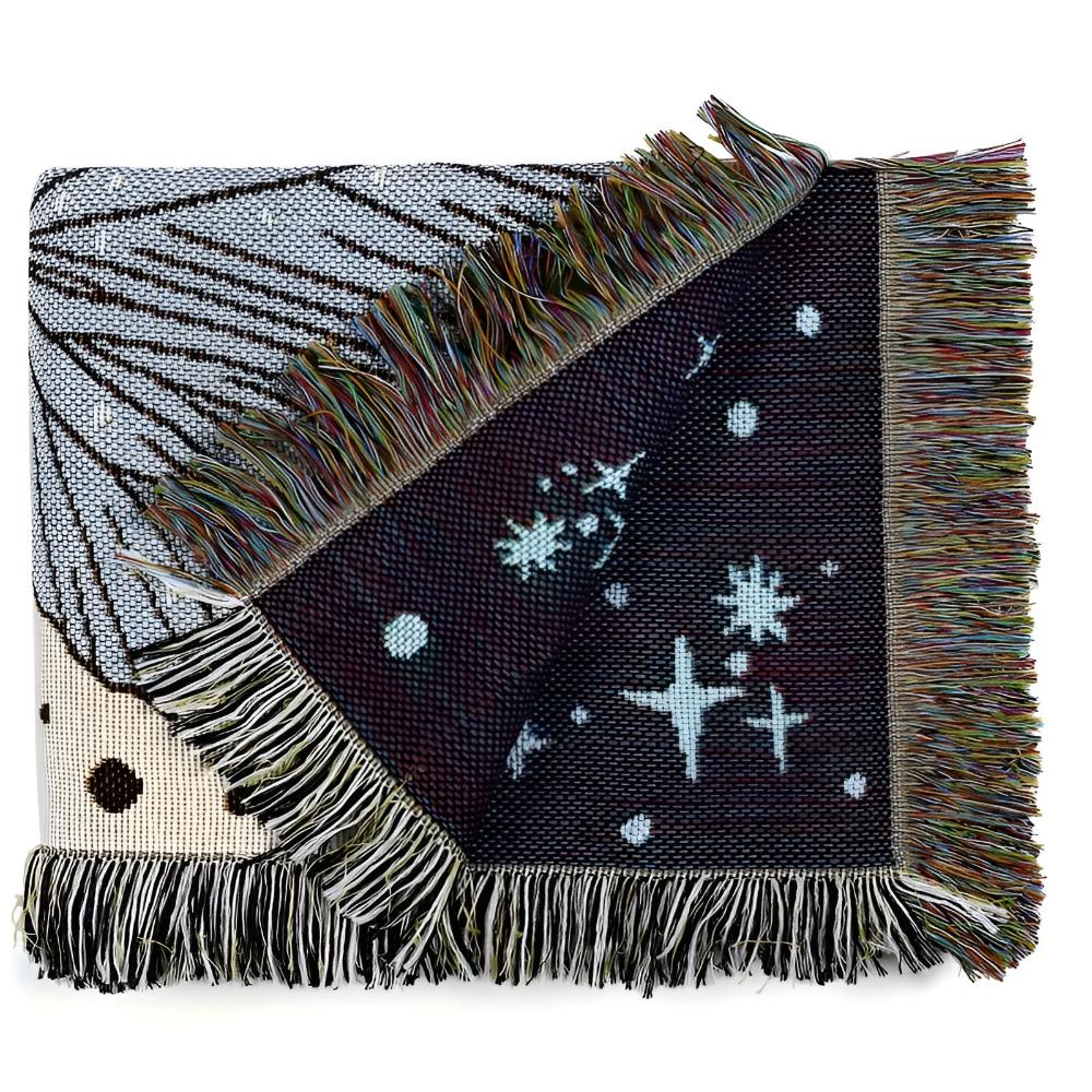 Butterfly Garden Microfiber Blanket with Fringed Edges