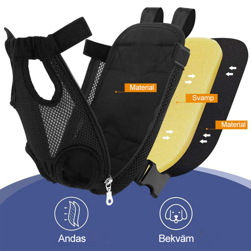Front Pet Backpack Carrier with Adjustable Straps and Mesh Panels