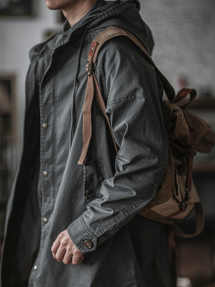 Hooded M51 Parka Shell with Adjustable Cuffs