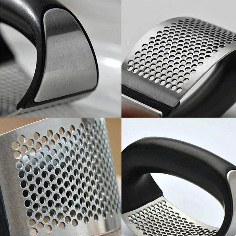 Stainless Steel Garlic Press with Comfortable Grip