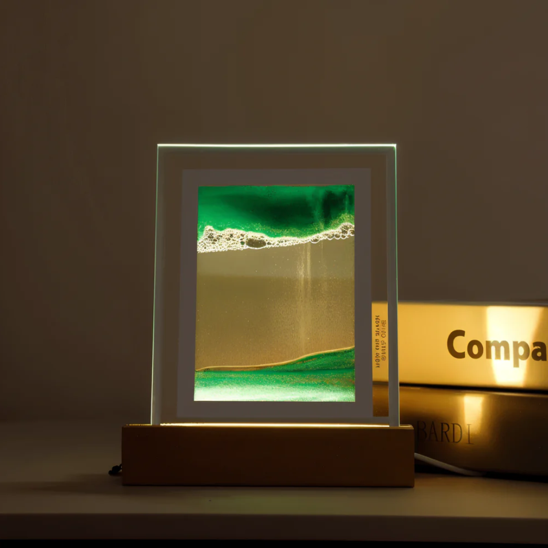 Moving Quicksand LED Table Lamp with Relaxing Sand Art