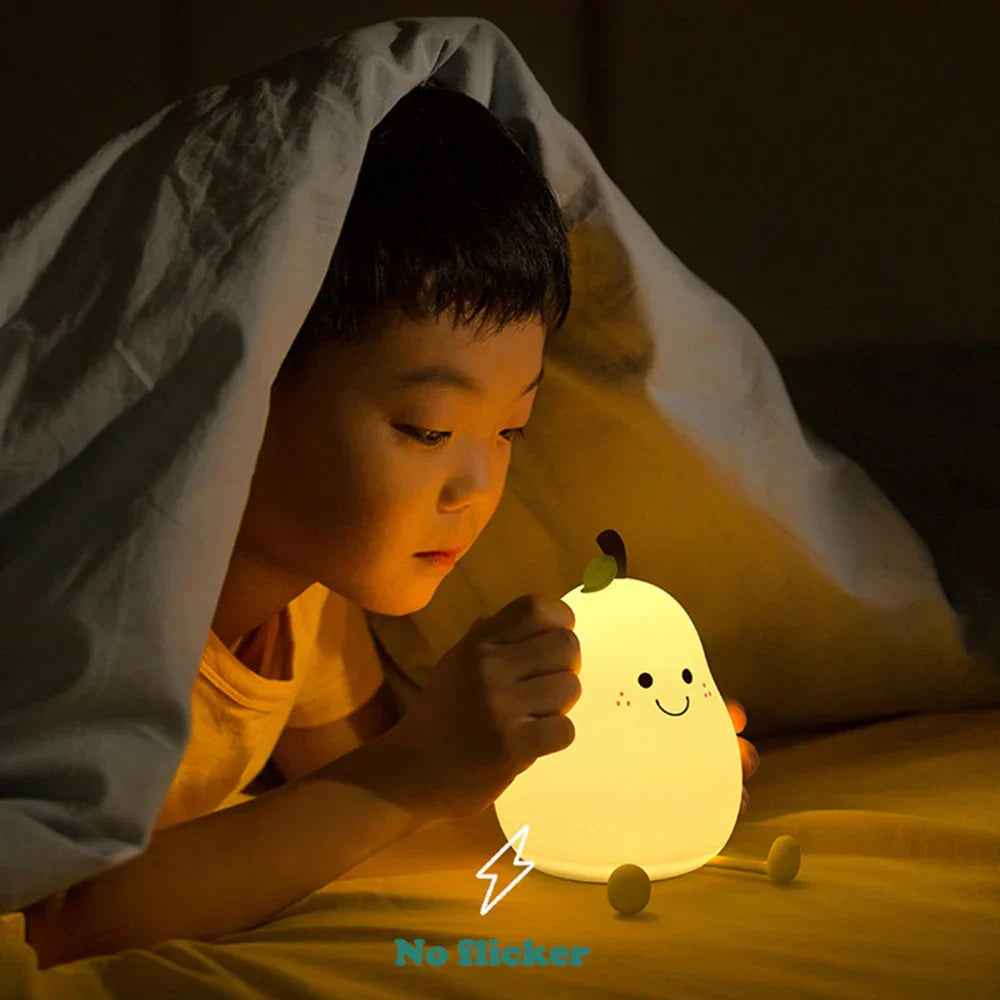 Cozy Pear Night Light with Adjustable Brightness