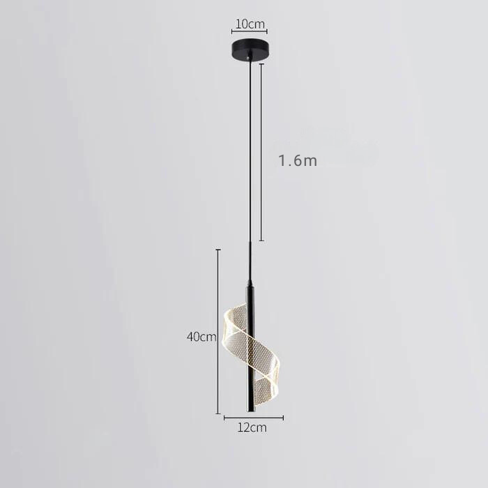 Elegant Black and Gold LED Pendant Light with Adjustable Lighting