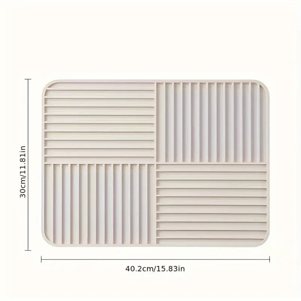Foldable Silicone Drying Mat with Anti-Slip Design