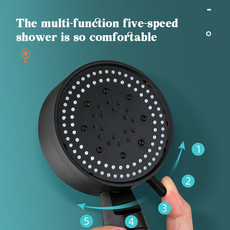 High-Pressure Multifunctional Shower Head with Five Modes