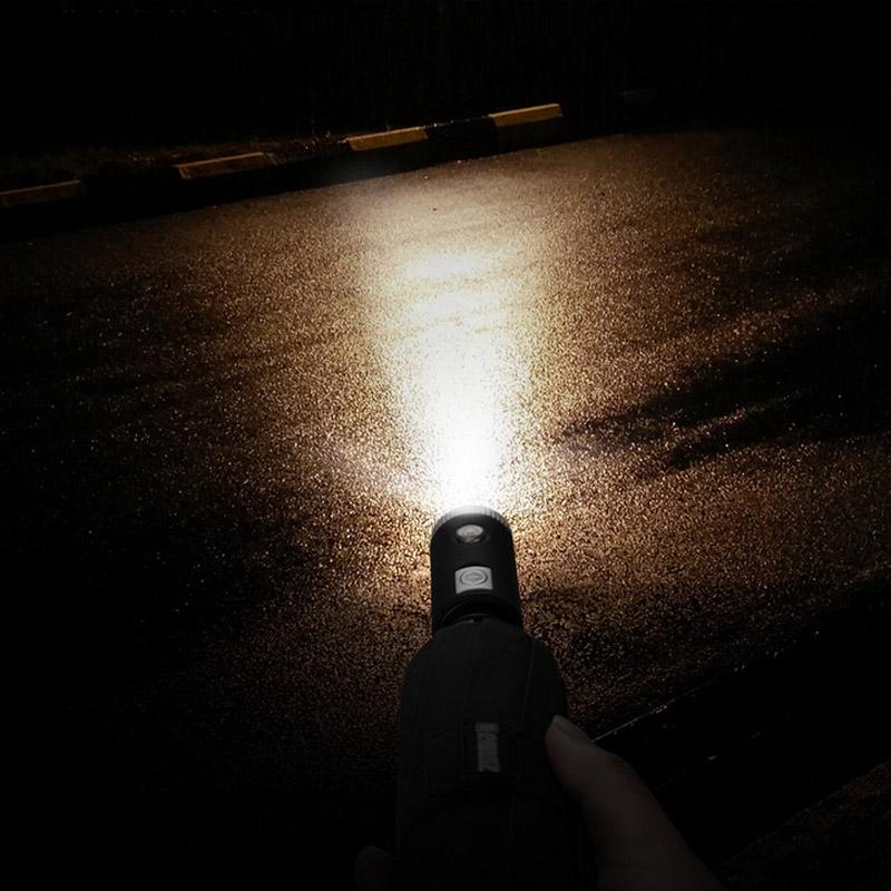 Automatic Inverted Travel Umbrella with LED Light and Reflective Edge