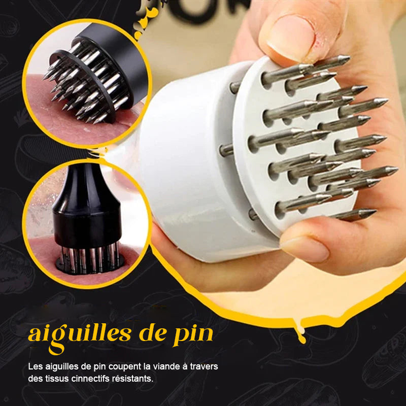 Quick Pin Press Meat Tenderizer with Stainless Steel Blades