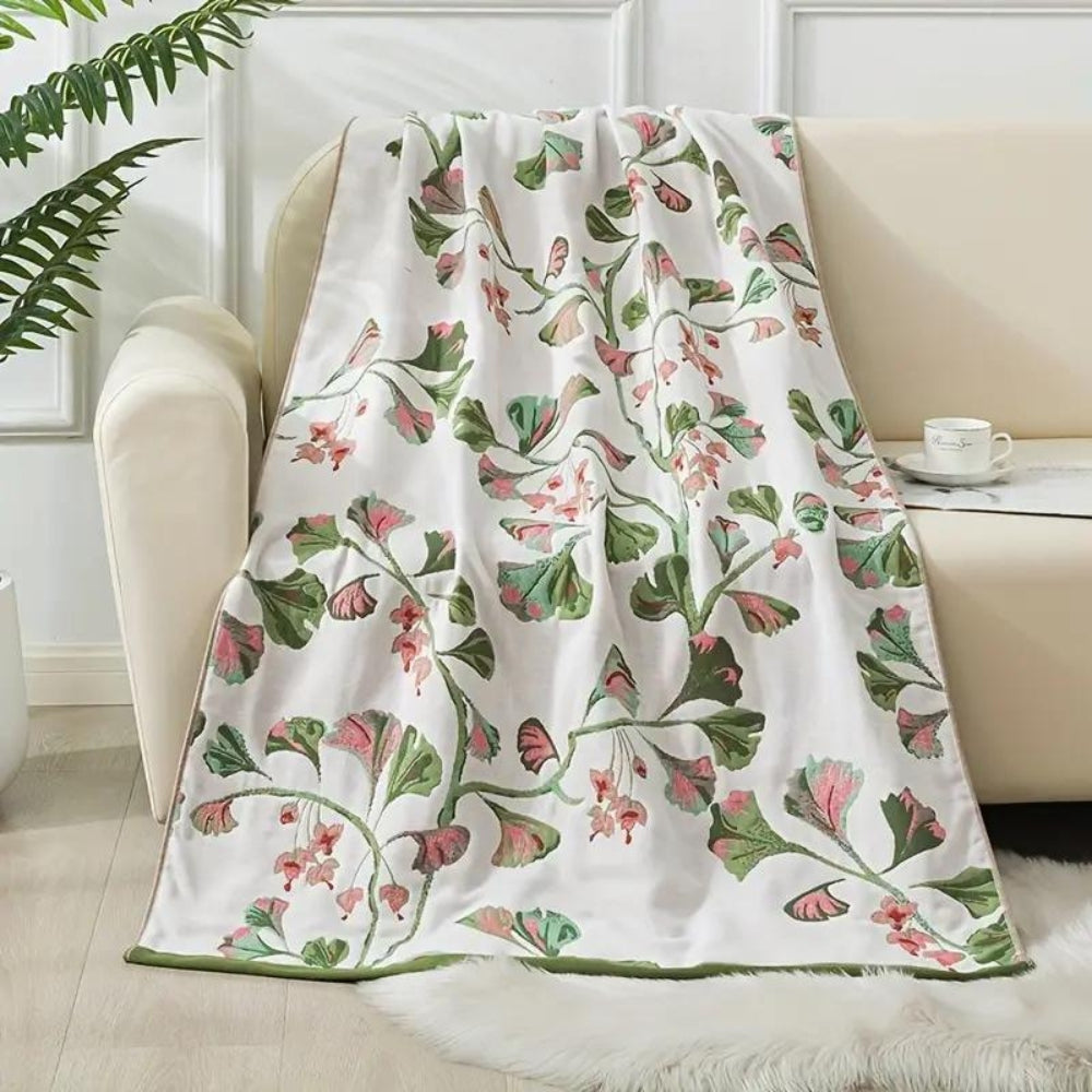 Floral Pattern 100% Cotton Bath Towel