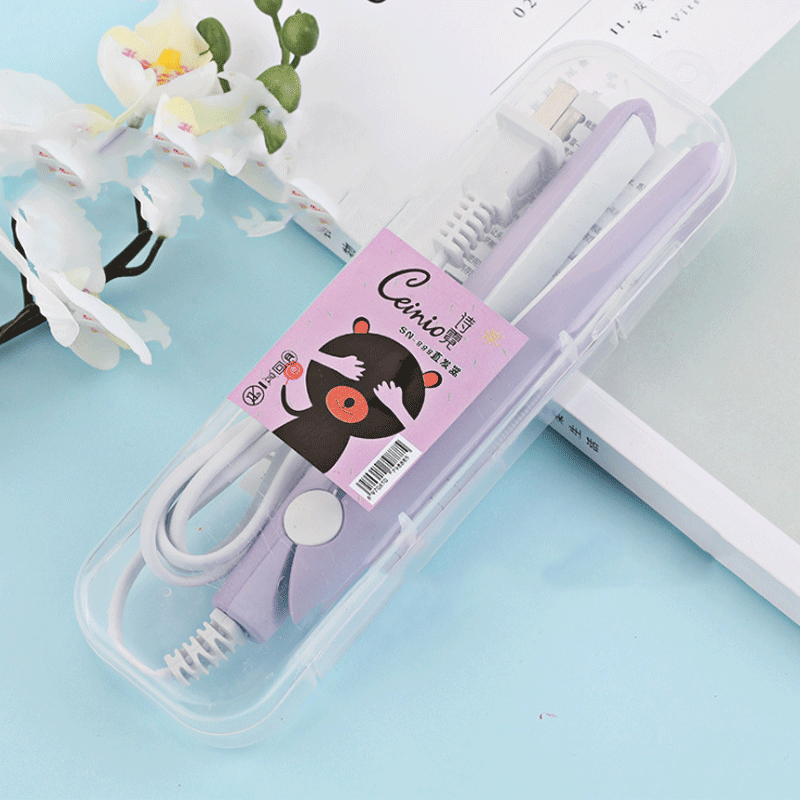 Mini Ceramic Hair Straightener for Curls and Waves