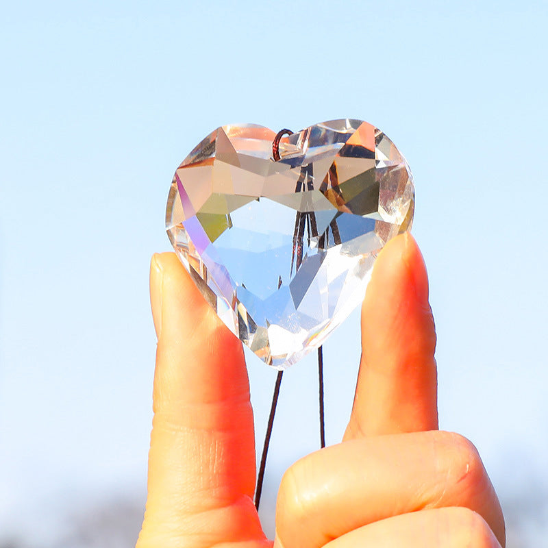 Heart-Shaped K9 Crystal Sun Catcher Prism