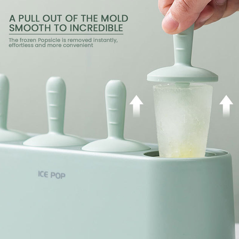Silicone Ice Cream Popsicle Mold Set with Catch Tray