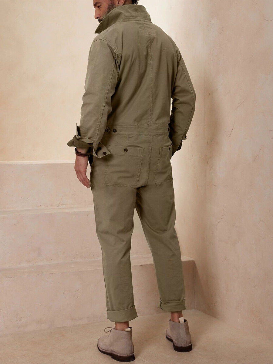 Relaxed Fit WWll-Inspired Men's Flight Jumpsuit