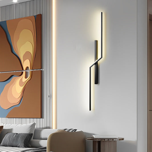 Modern LED Minimalist Wall Lamp in Black and Gold
