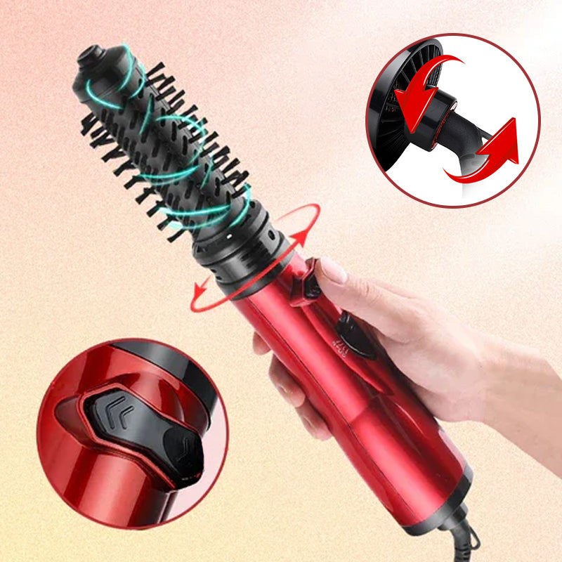 2-in-1 Rotating Hot Air Styler with Interchangeable Brushes