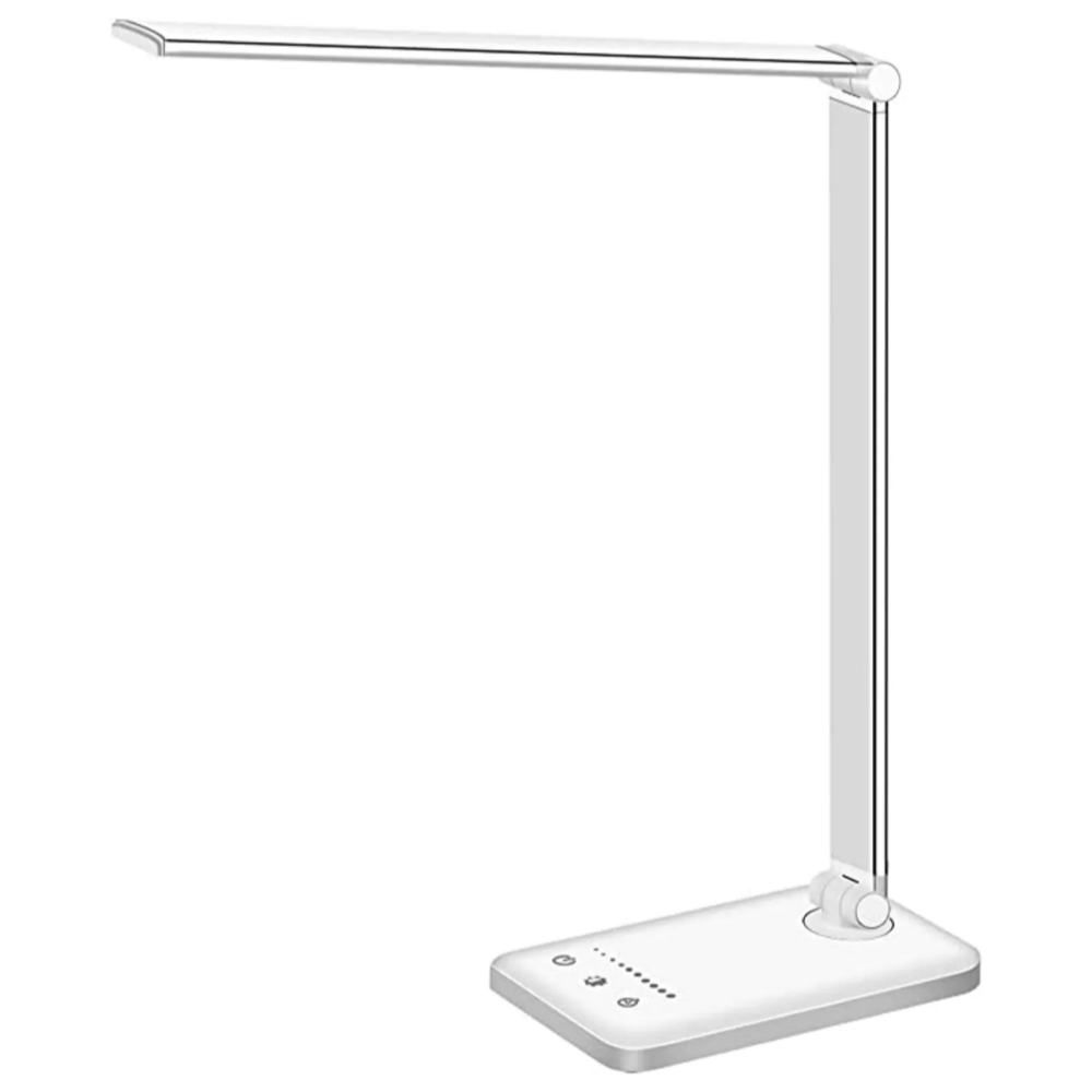LED Desk Lamp with USB Charging, 5 Brightness Levels and Touch Control