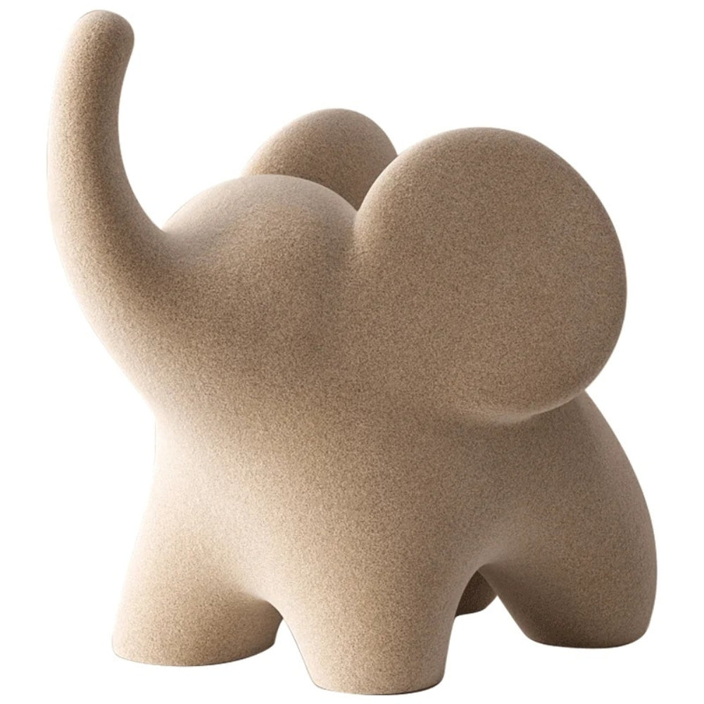 Minimalist Resin Elephant Figurine for Luck and Prosperity