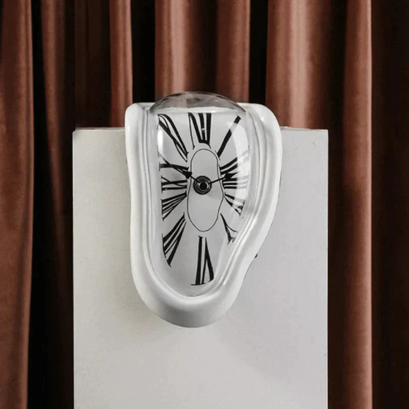 Fusion Time Distortion Clock - Funky Curved Design