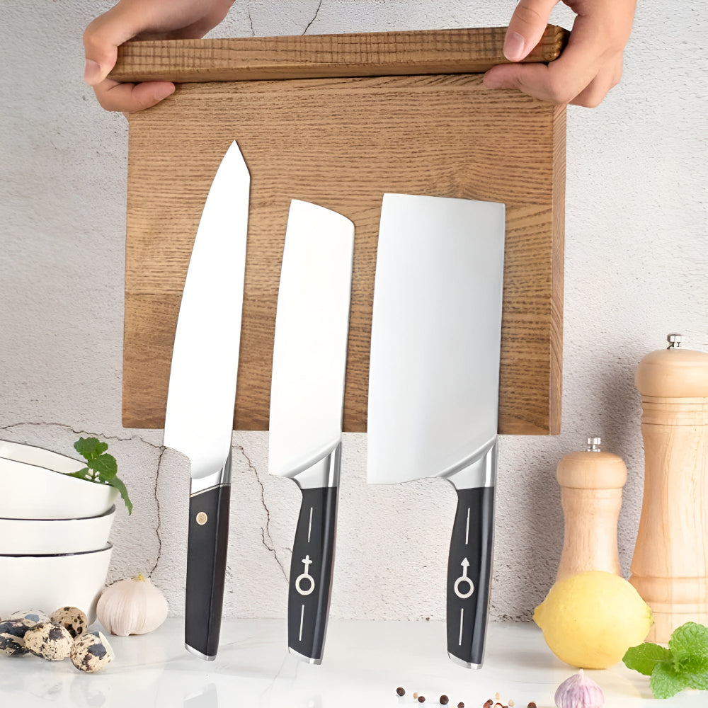 Magnetic Wooden Knife Holder for Stylish Kitchen Organization
