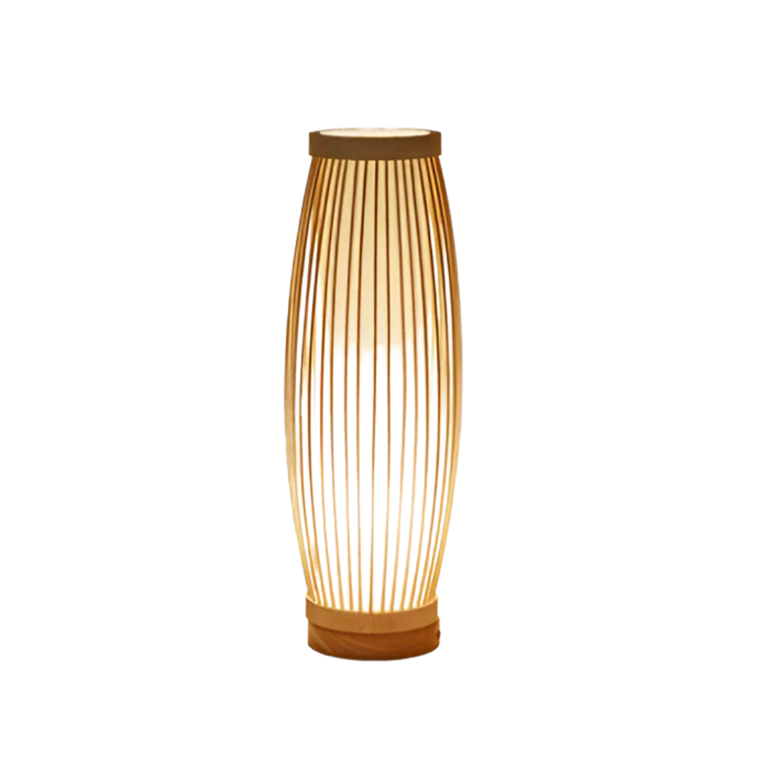 Japanese Bamboo LED Table Lamp for Calming Ambiance