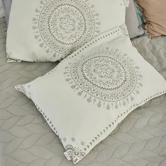 Soft Cotton Gauze Pillowcase with Boho Pattern