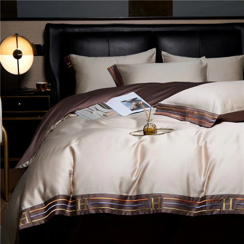Luxury Satin Cotton Bedding Set - 4-Piece Collection