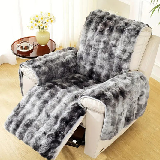 Velvet Plush Non-Slip Recliner Sofa Cover