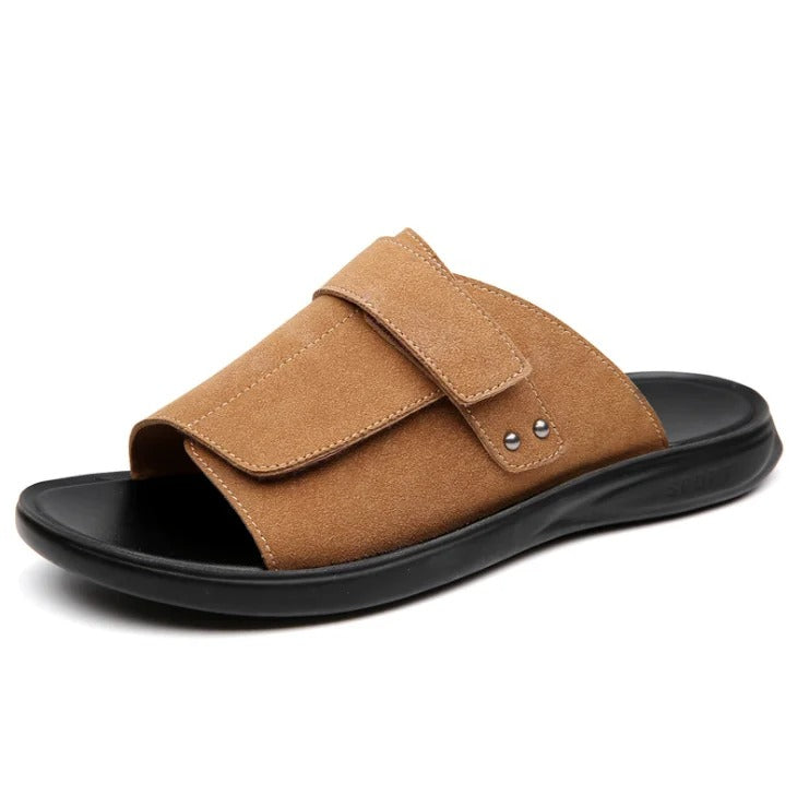 Men's Adjustable Comfort Slides with Cushioned Sole