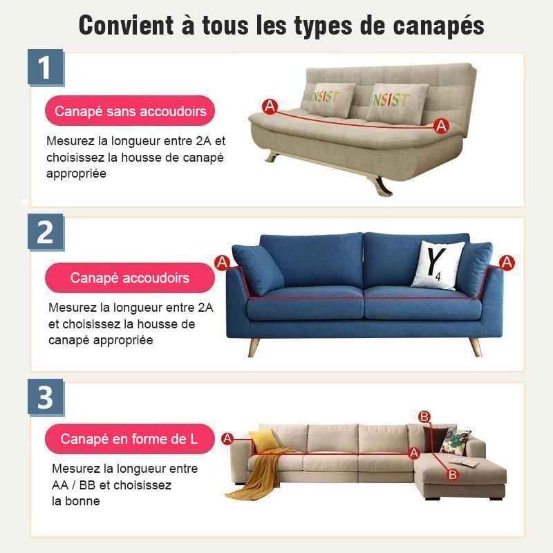 Stretchable Non-Slip Sofa Cover in Light Gray