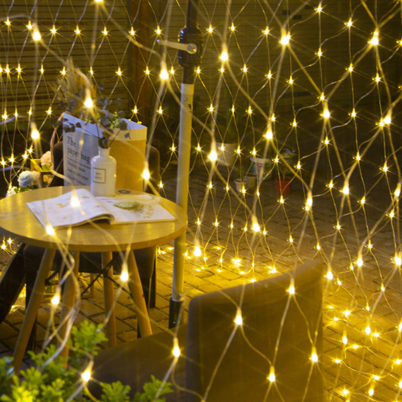 Solar LED Net Light with 8 Modes for Outdoor Decor