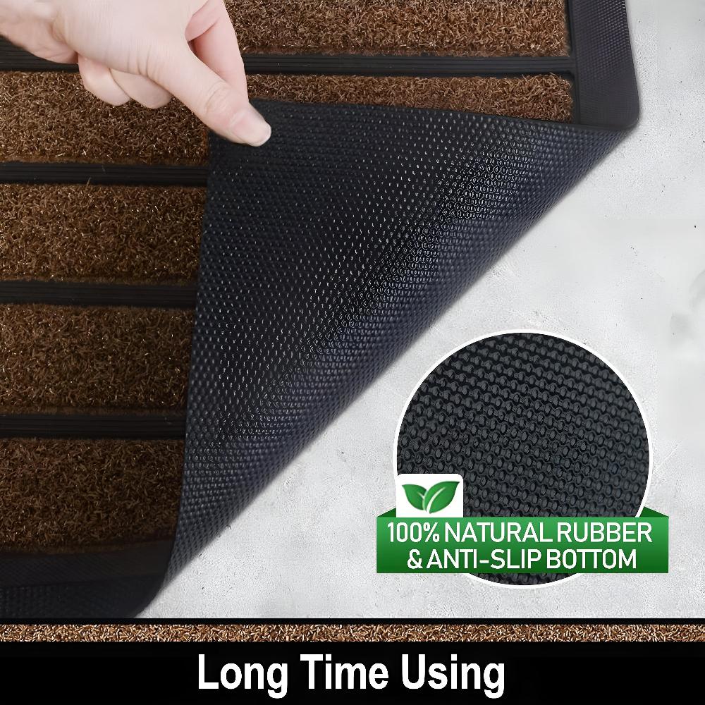 Heavy-Duty Stripe Door Mat with Non-Slip Backing
