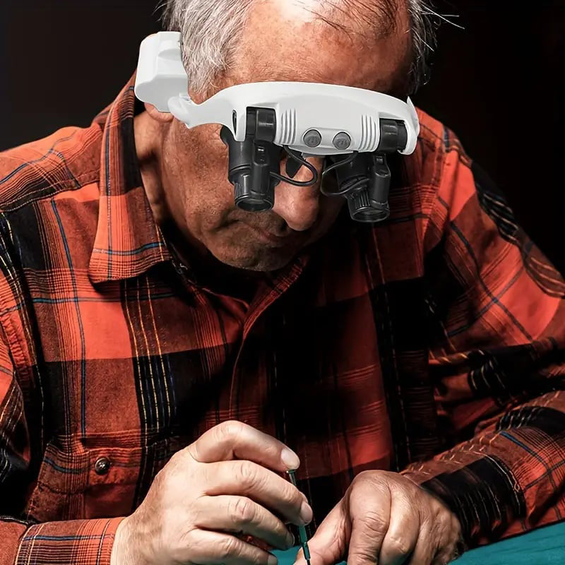 Magnifying Glasses with LED Lights and Adjustable Lenses