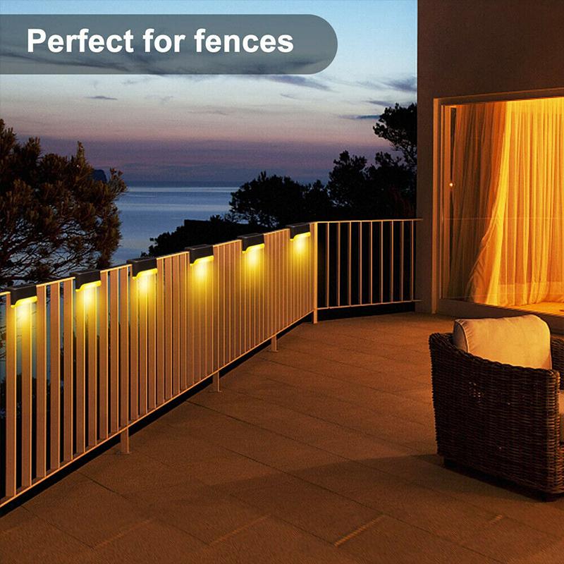 Waterproof Solar Stair Lights for Outdoor Use - 4 Pack